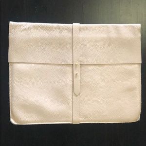 Cuyana Blush Leather Laptop/Tech Sleeve 13”